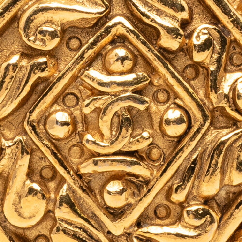 CHANEL Authentic Vintage Gold Logo Brooch - Picture 3 of 7